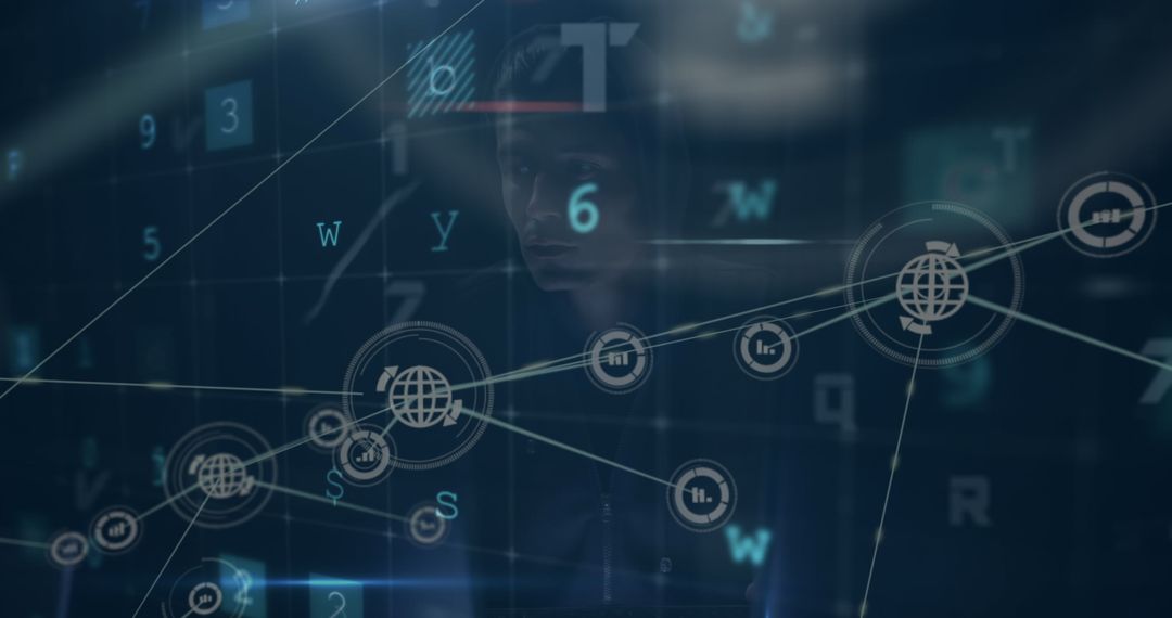 cybersecurity hacker analyzing global data network - Free Images, Stock Photos and Pictures on Pikwizard.com