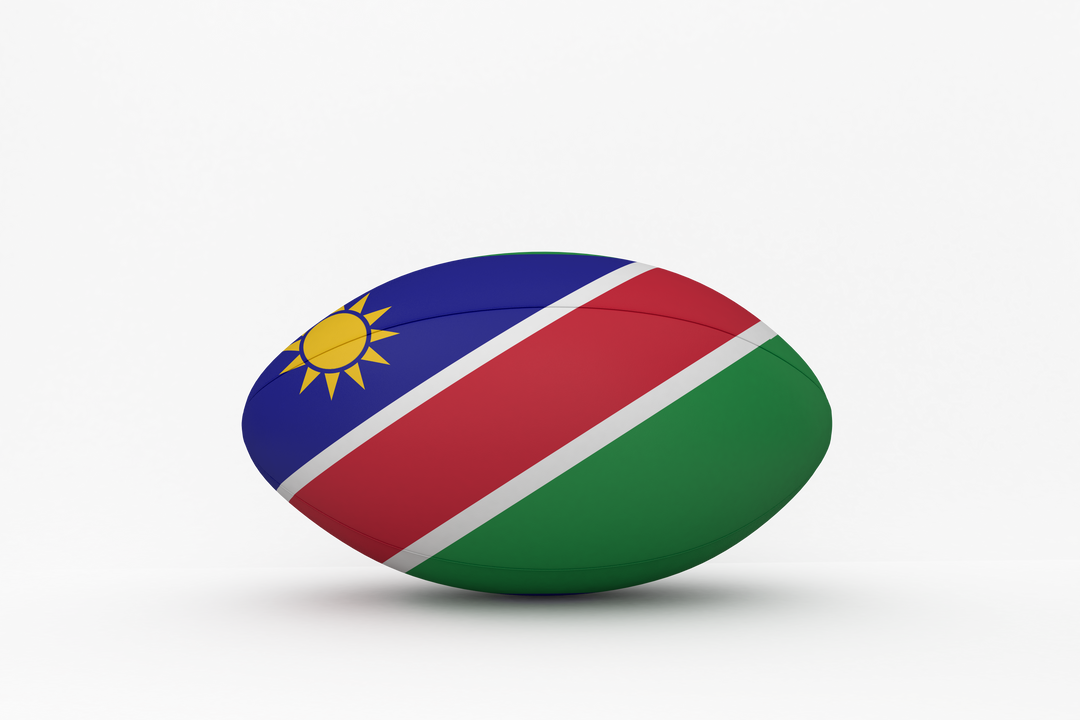 Transparent Namibian Flag on Rugby Ball on White Background - Download Free Stock Images Pikwizard.com