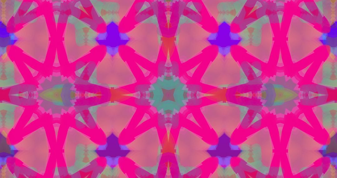 Vibrant Kaleidoscopic Pattern of Bright Pinks and Greens - Free Images, Stock Photos and Pictures on Pikwizard.com