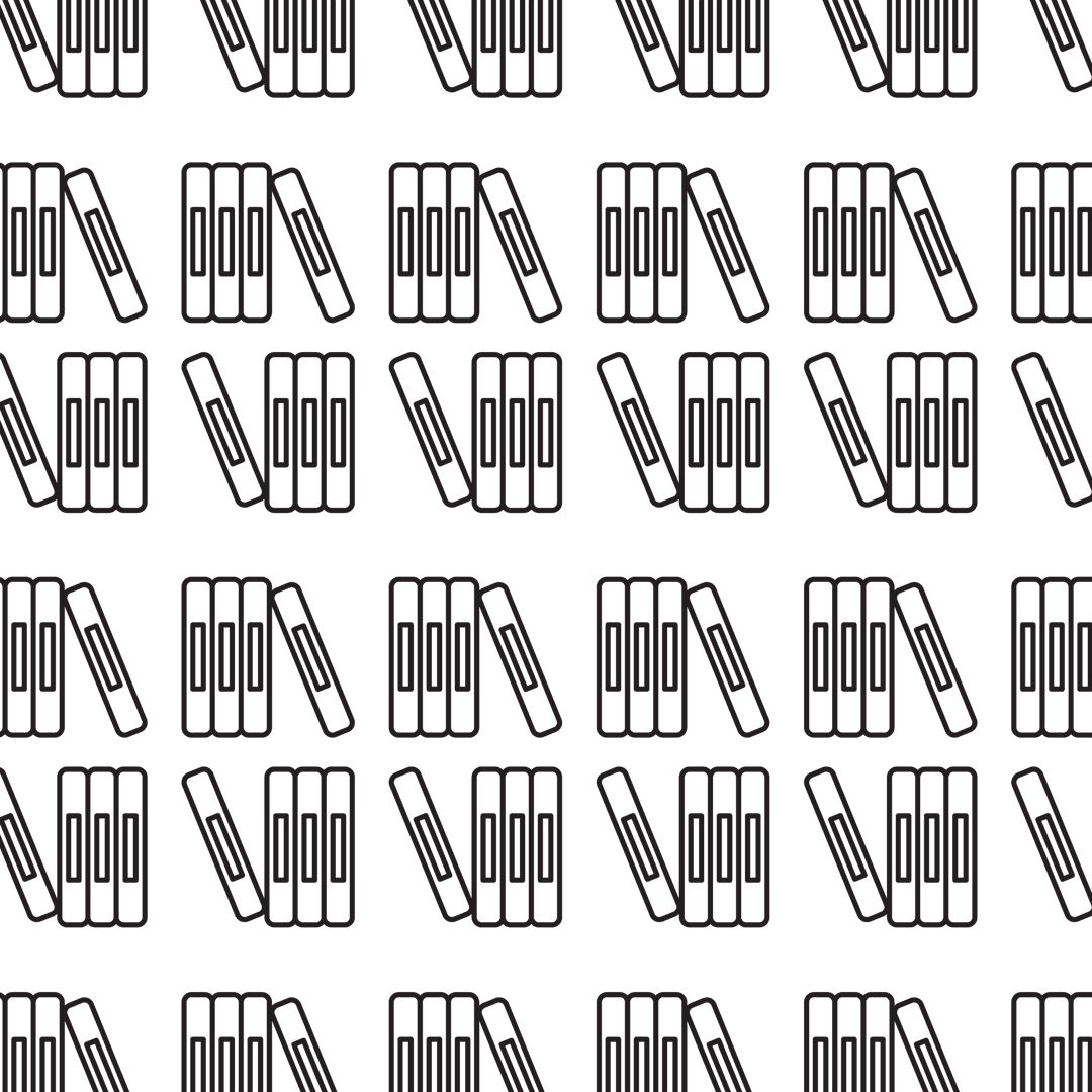 Transparent Book Pattern Vector Illustration on Clear Background