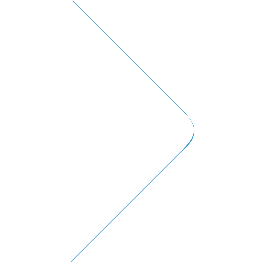 Blue Greater Than Sign on Transparent Background