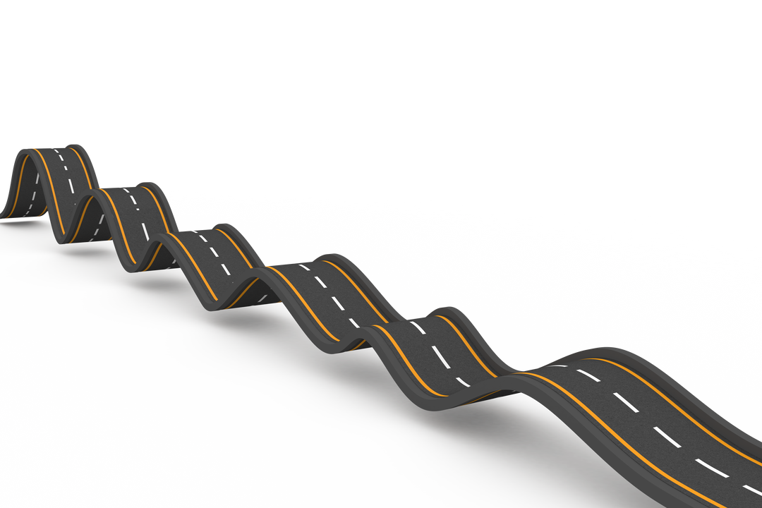 Wavy Road Curve Concept on Transparent Background - Download Free Stock Images Pikwizard.com