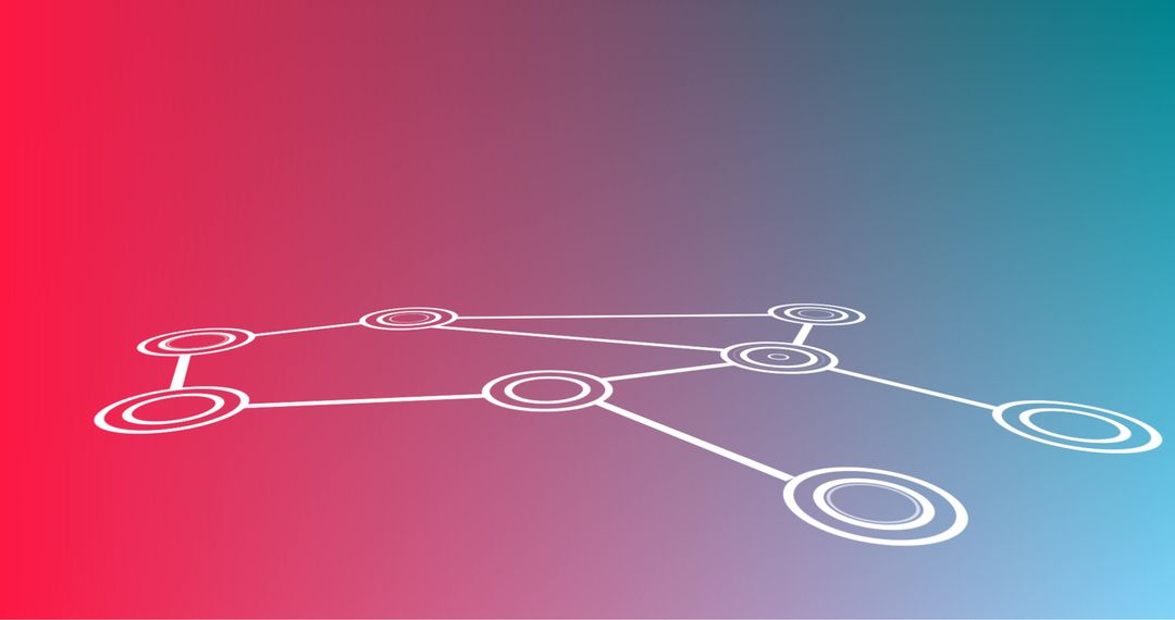 Abstract Chemical Structure on Gradient Background