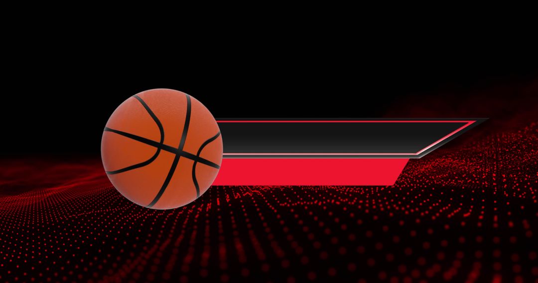 Dynamic Basketball Digital Banner Template with Red Accents