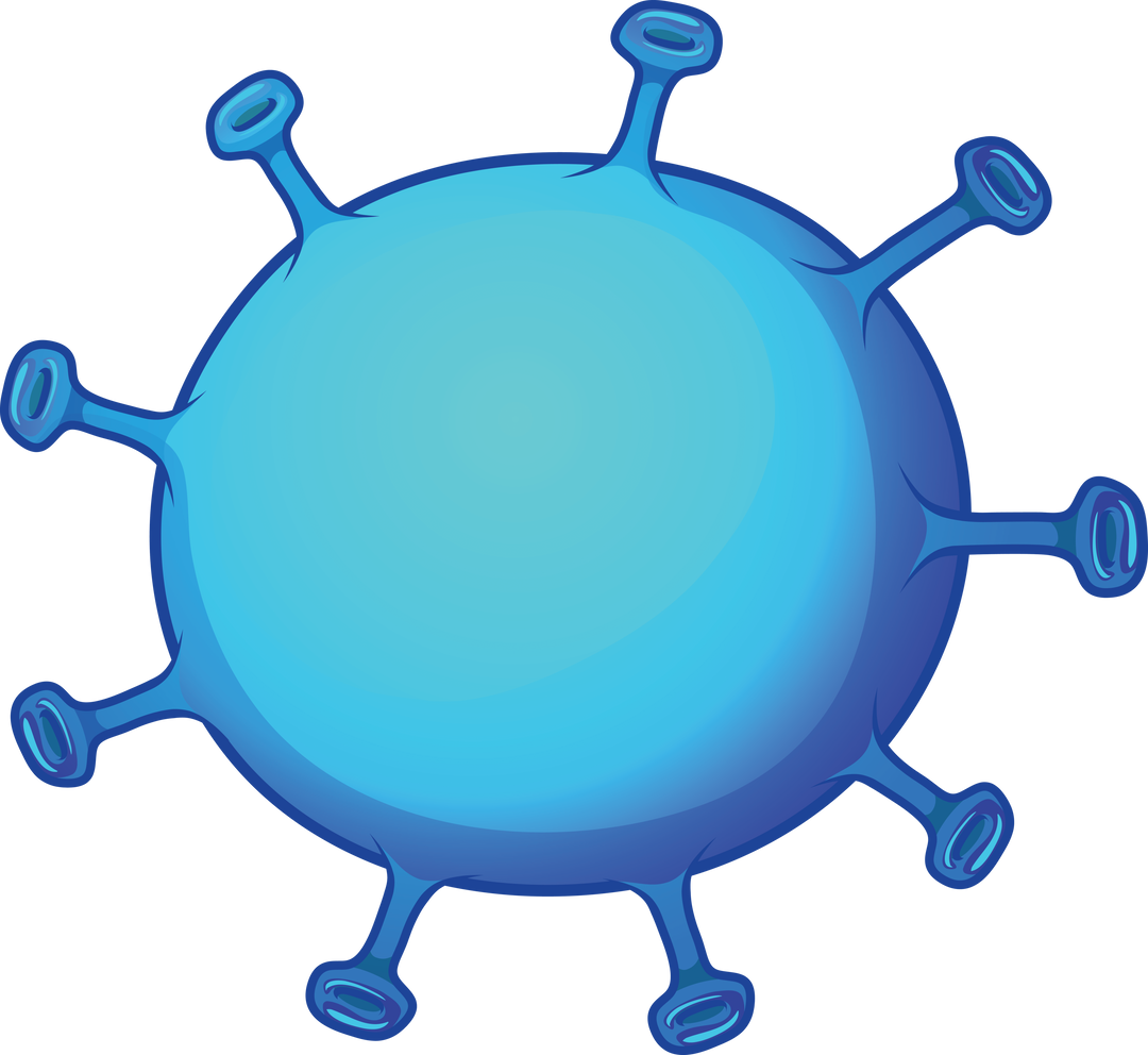 Transparent Vector Illustration of Blue Virus Symbol for Health and Medicine Concepts - Download Free Stock Images Pikwizard.com