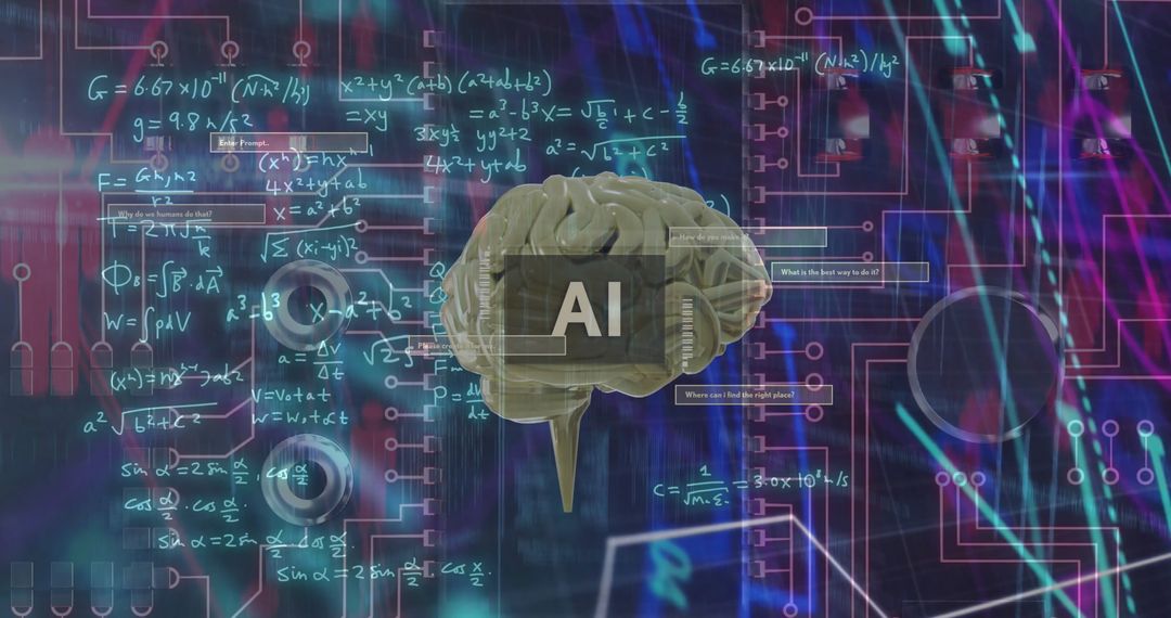 Artificial Intelligence and Brain Analysis Concept