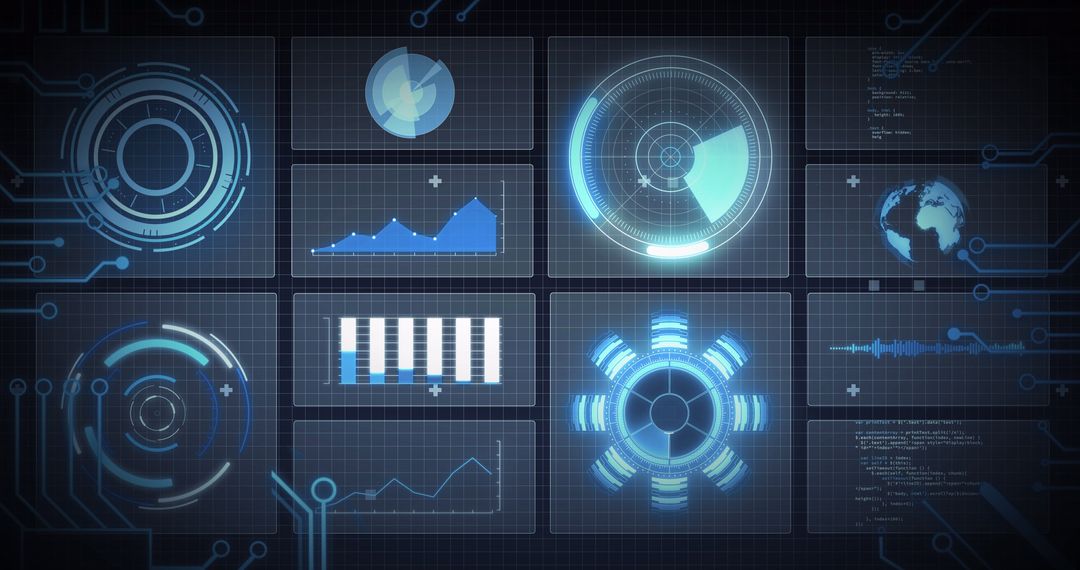 futuristic digital data interface with analytics and graphs - Free Images, Stock Photos and Pictures on Pikwizard.com