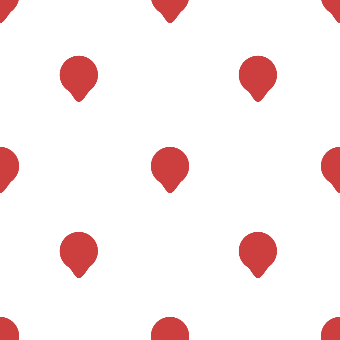 Seamless Red Shapes Pattern Design on Transparent Background