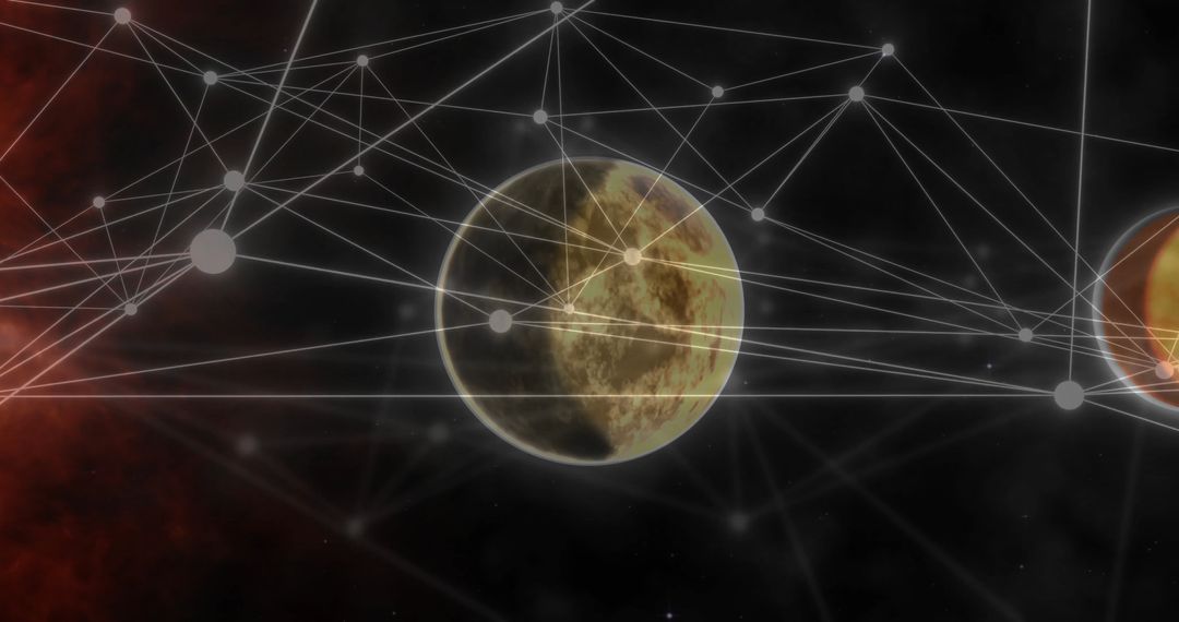 Interconnected Digital Globe Illustrating Global Network Concept