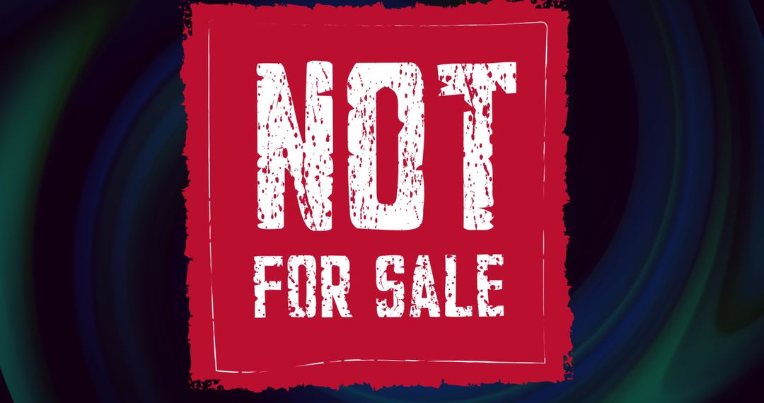 Not For Sale Bold Text Graphic Design