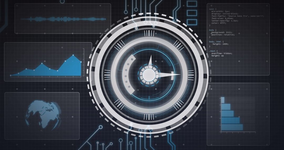 High Technology Digital Interface with Virtual Radar and Clock Elements