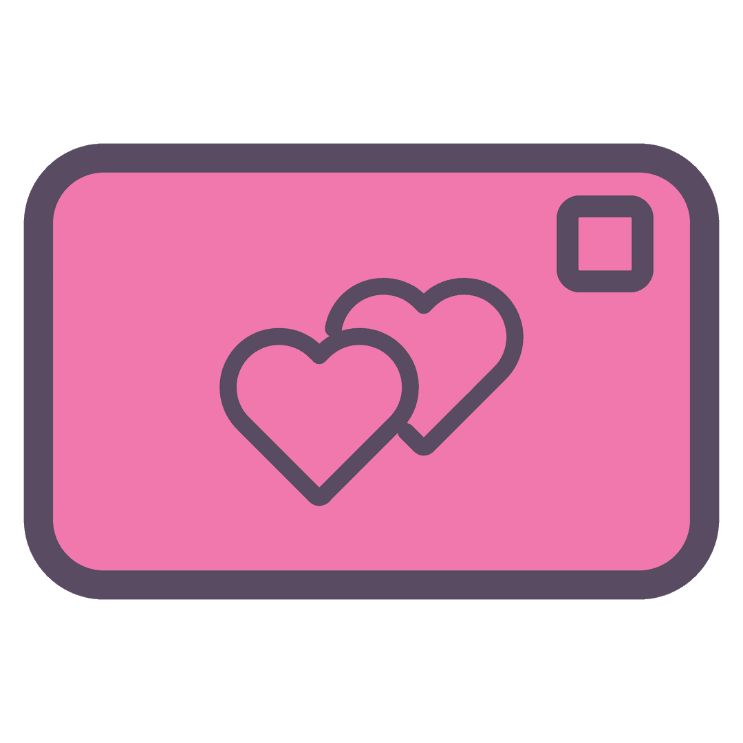 Pink Digital Illustration of Hearts on Transparent Background