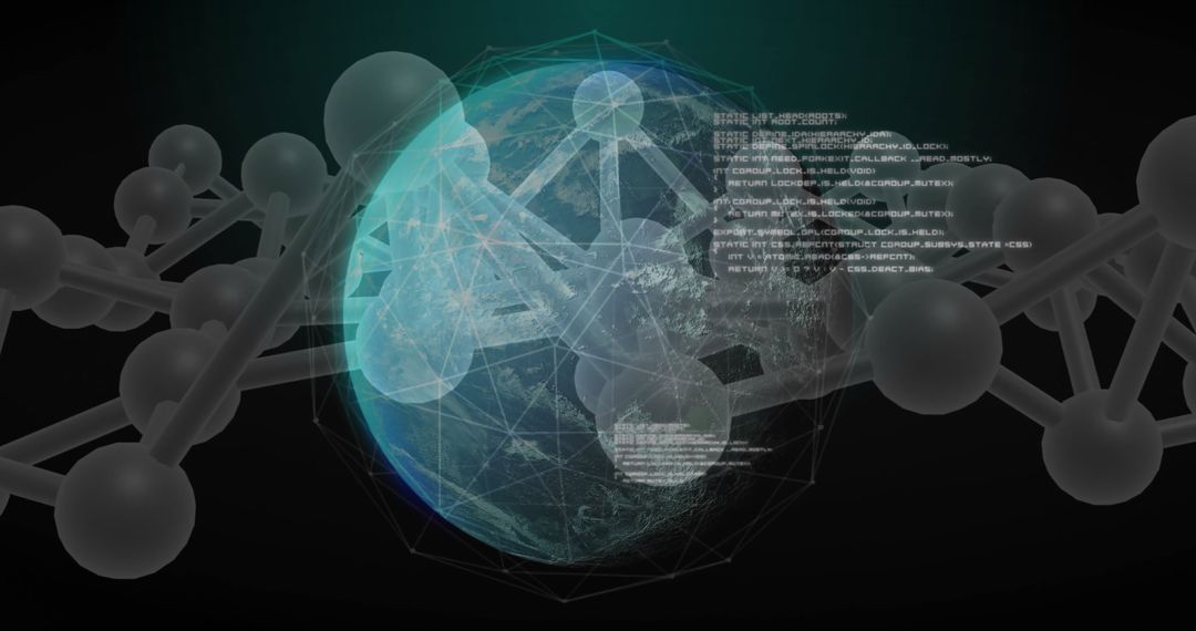 Digital Data Processing with DNA Helix Around Globe