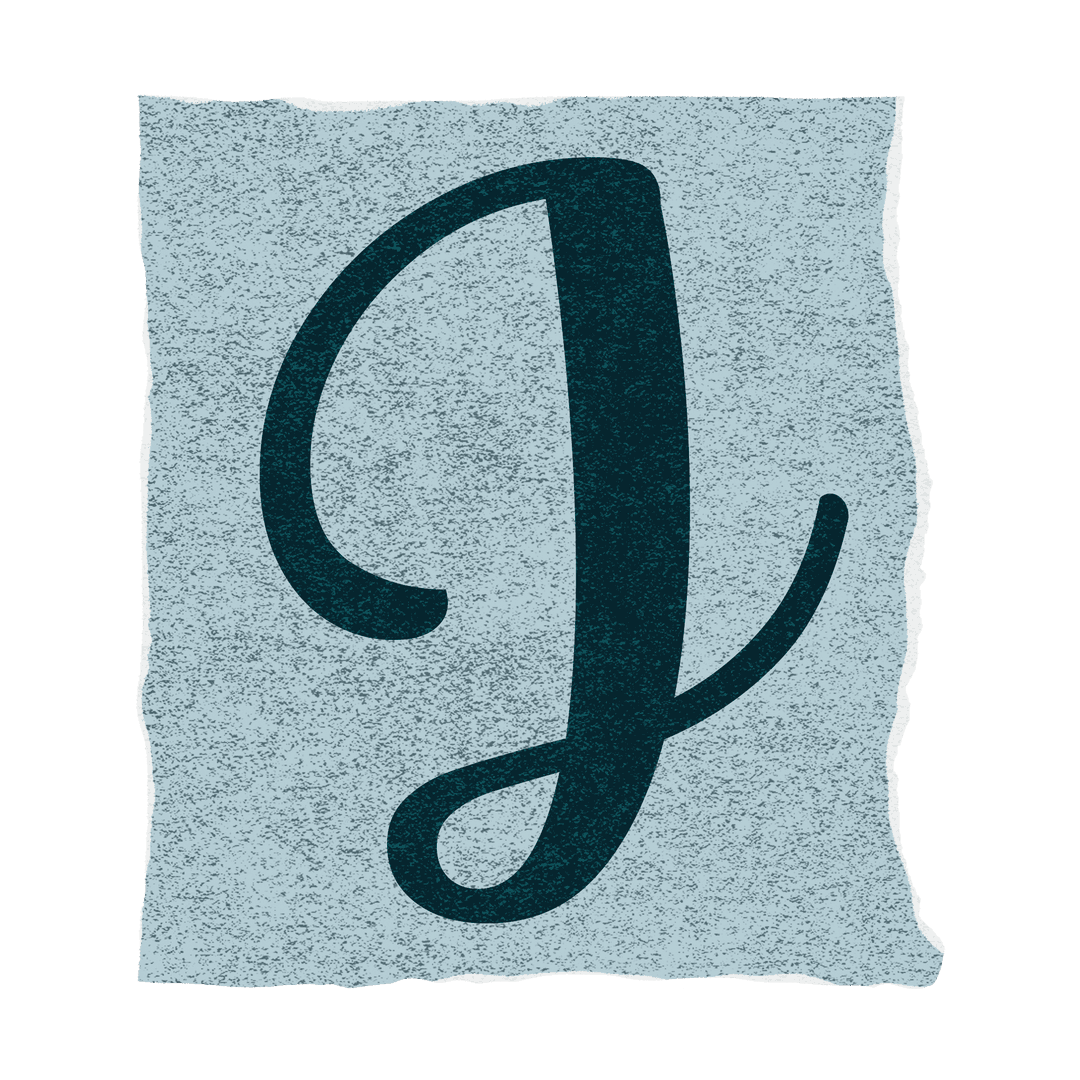 Abstract Calligraphic Symbol on Torn Speckled Transparent Paper