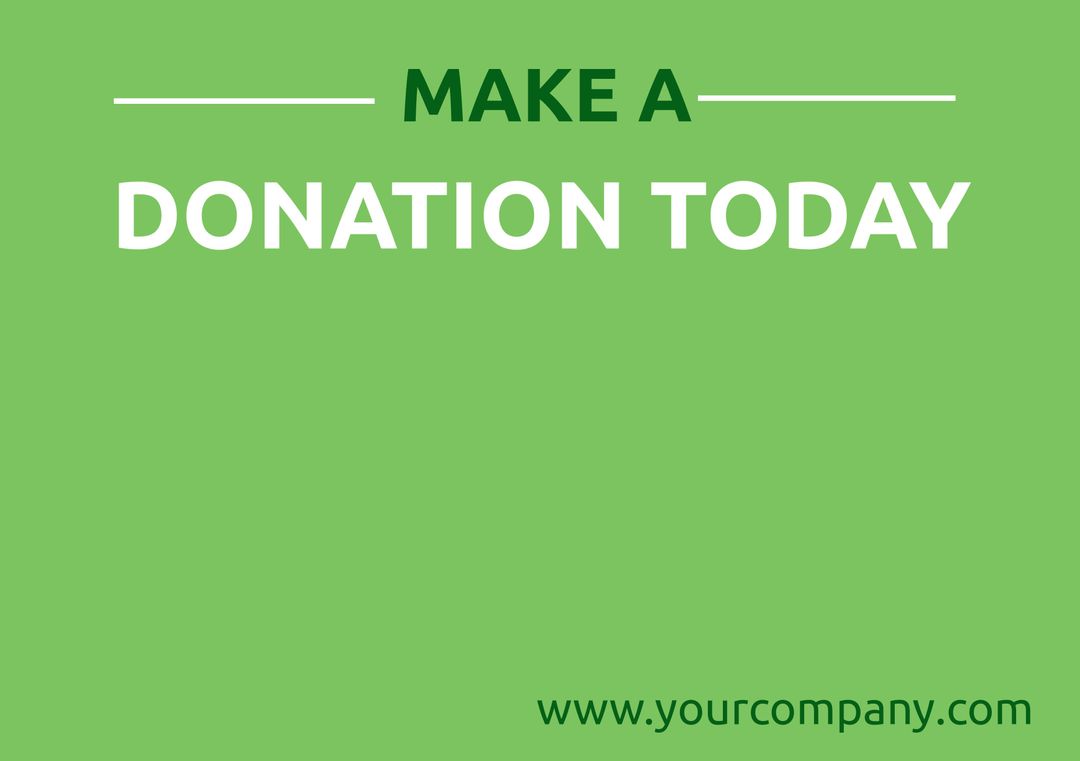 Donation Call to Action on Green Background