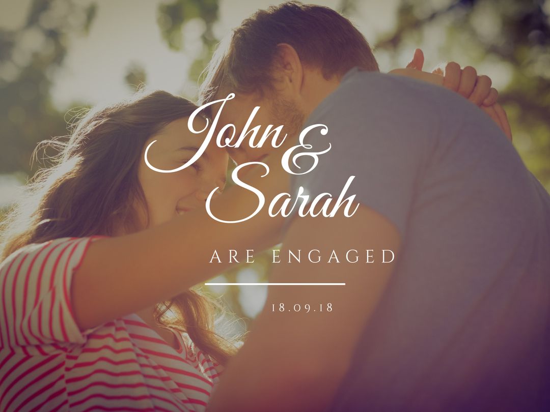 Happy Couple Celebrates Engagement in Embrace - Download Free Stock Templates Pikwizard.com