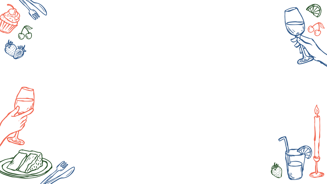 Decorative Hand-Drawn Feast Motifs with Transparent Background