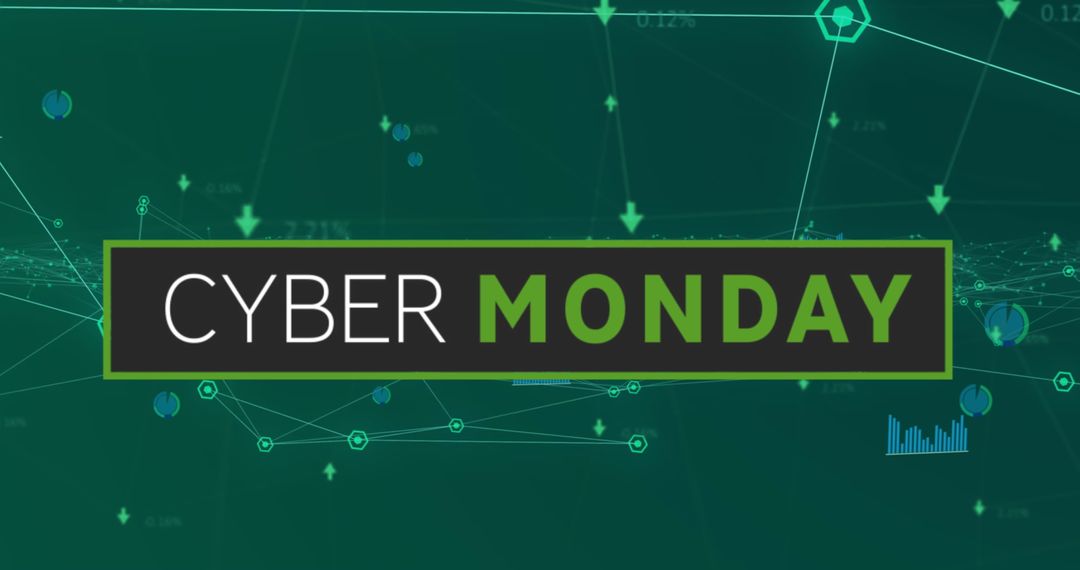 Cyber Monday Digital Shopping Sale Promotion with Network Interface