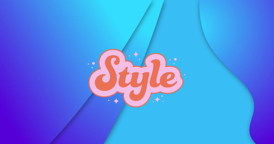 Stylish Text on Abstract Blue Background with Waves