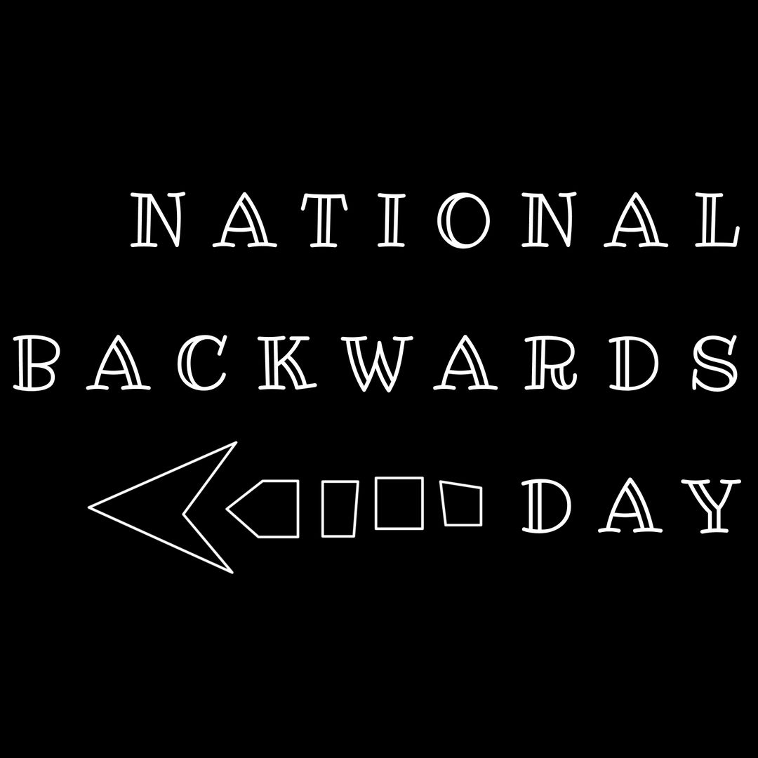 Celebration of National Backwards Day with Retro Arrow Graphic
