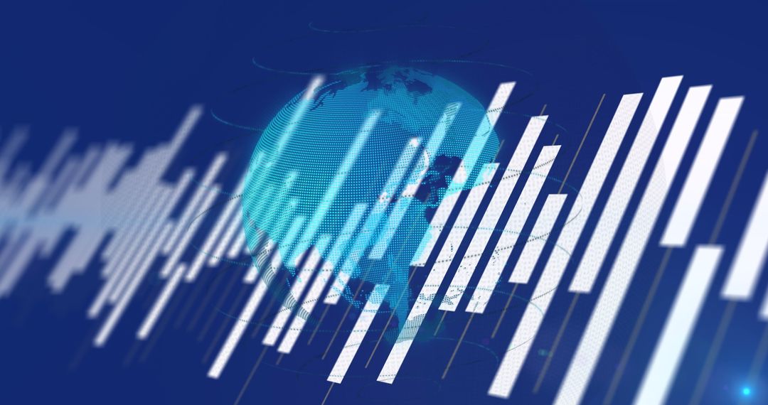 Global Data Analysis Concept with Digital Charts