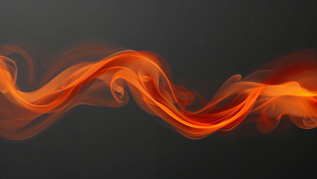 Fiery Wave of Energy Flow on Dark Canvas