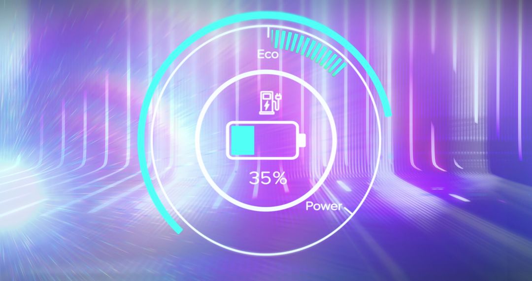 Futuristic Energy and Technology Interface Display