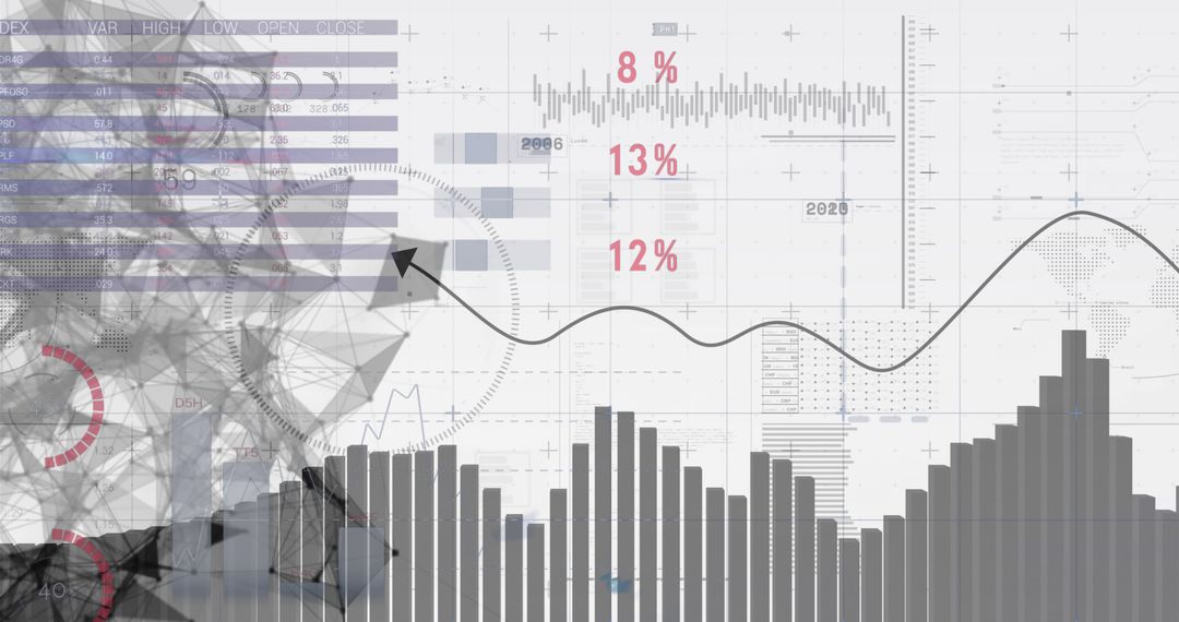 Data analytics visualization with graphs and charts