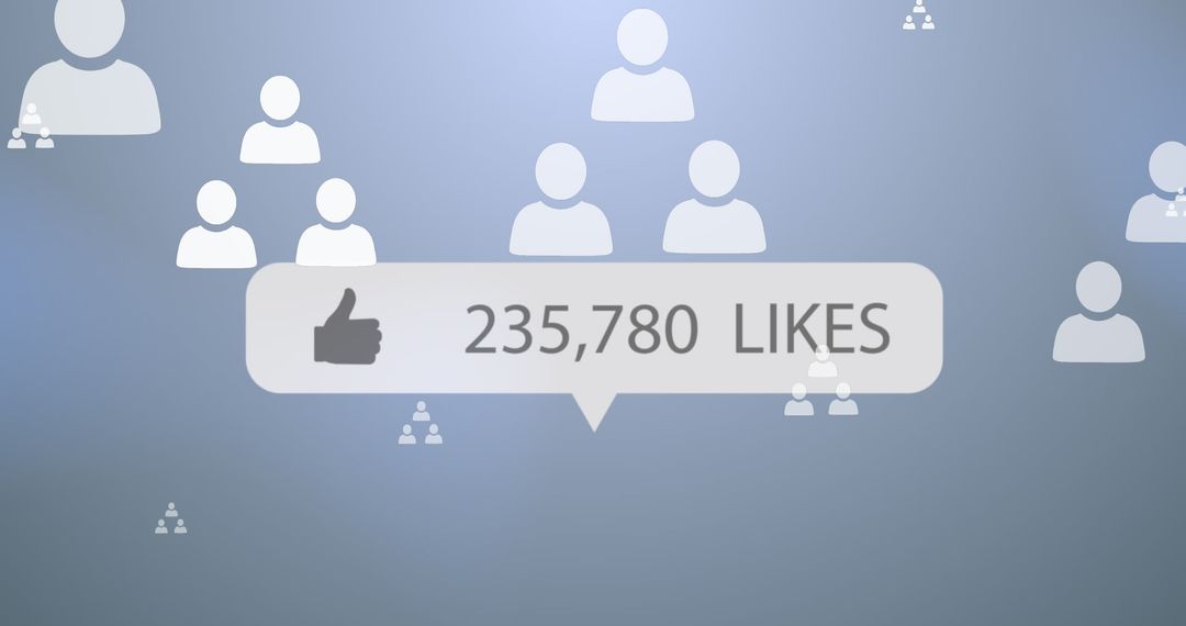 Social Media Engagement Dashboard with Like Count Icons