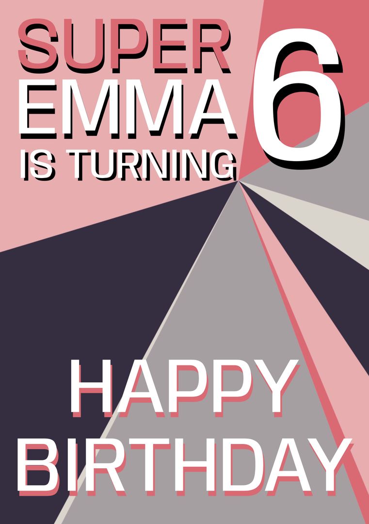 Modern Bold and Colorful Birthday Announcement - Download Free Stock Templates Pikwizard.com