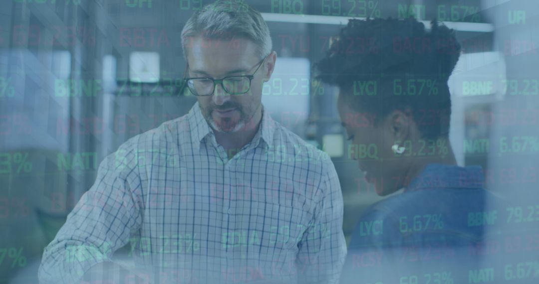 Collaboration in Diverse Office with Financial Data Projections