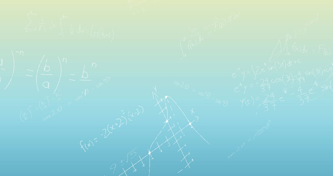 Mathematical Equations Sketched on Gradient Background