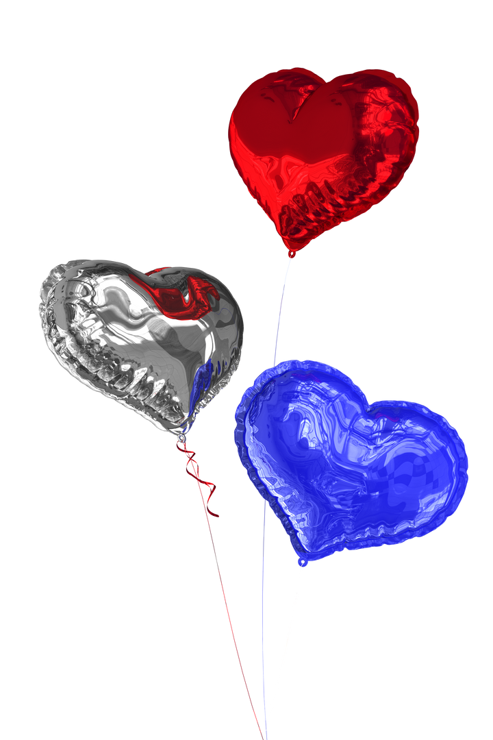 Colorful Heart-Shaped Balloons on Transparent Background - Download Free Stock Images Pikwizard.com