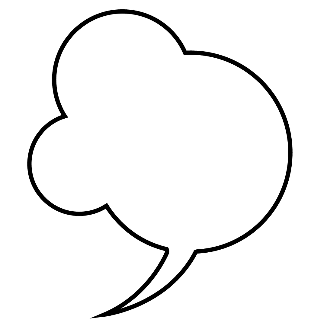 Empty White Speech Bubble with Copy Space Background