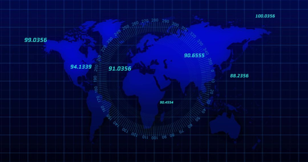 Digital Data Processing on World Map for Global Business Solutions