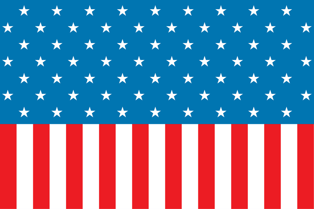 Transparent Flag Pattern with Stars and Stripes Design