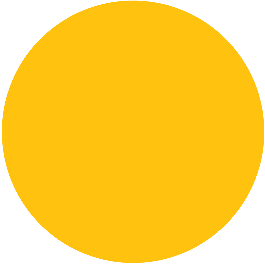 Bright Yellow Circle with Transparent Background for Creative Design