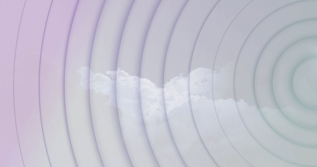 Abstract Circles over Clouds Representing Global Connections and Data Flow