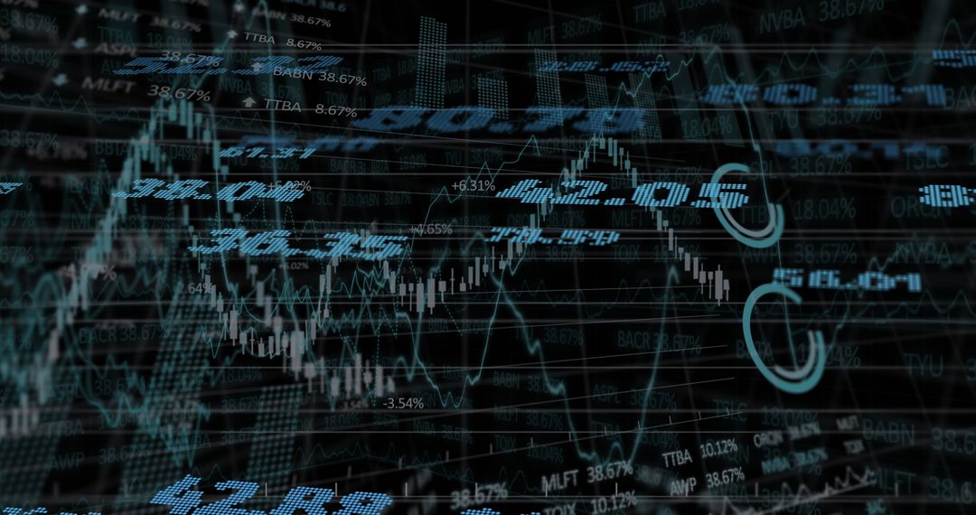 Digital Data Flow Representing Financial Statistics
