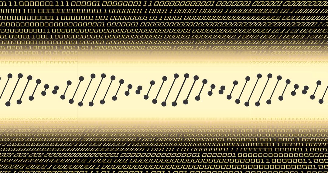 digital dna strand with binary code highlighting biotechnology concept - Free Images, Stock Photos and Pictures on Pikwizard.com