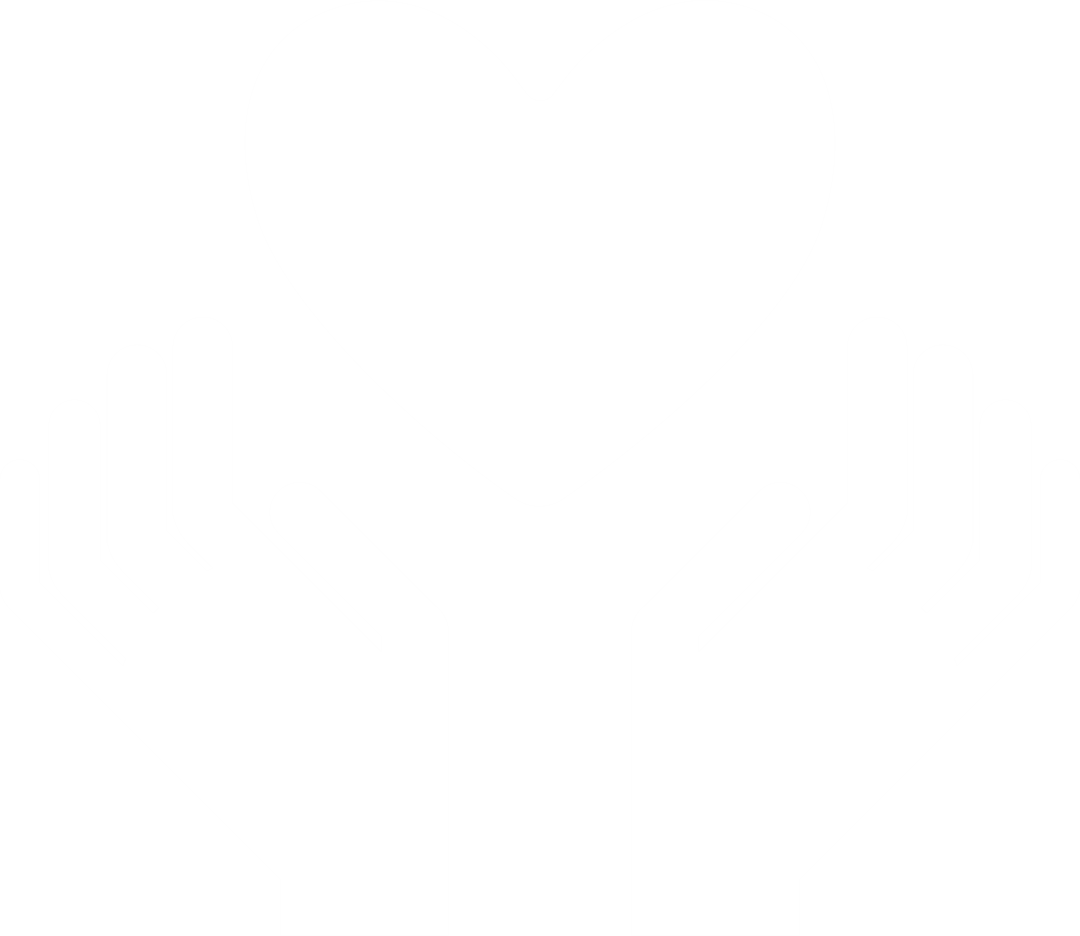 Heart and Hands Symbolism on Transparent Background