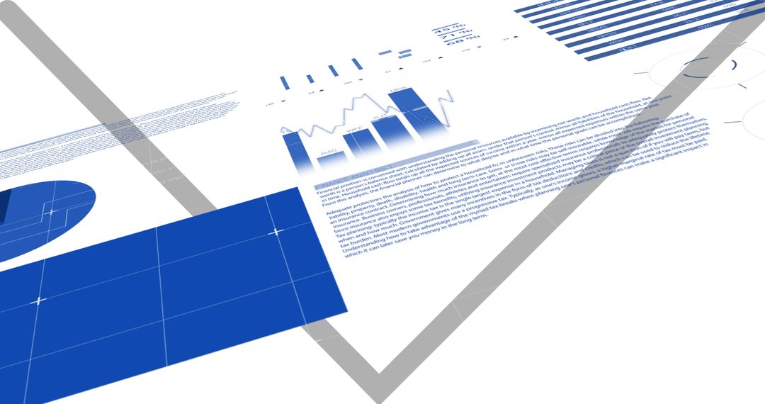 Visualization of Financial Data on White Background