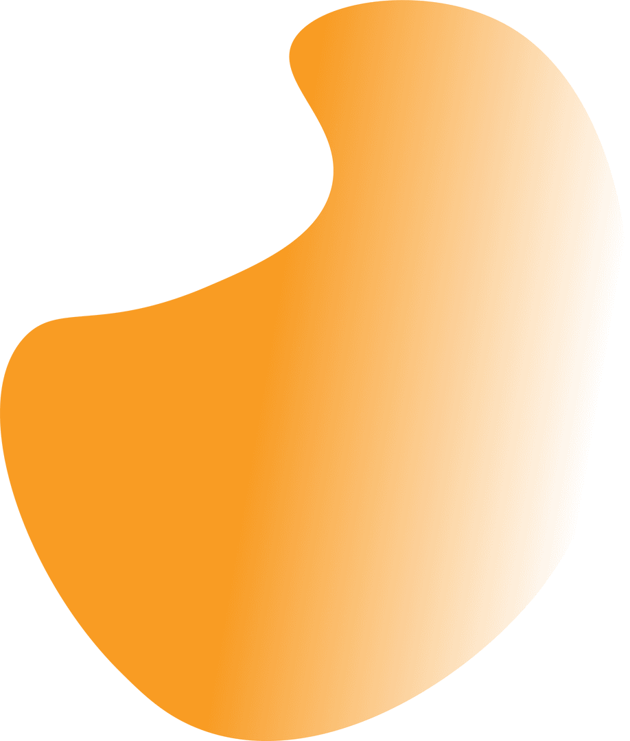 Organic Orange Bean Shape on Transparent Background