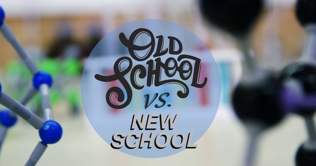 Old School Vs New School Education Concept in Lab Setting
