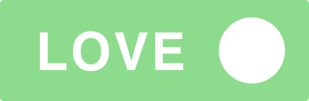 Minimalist Love Typography with Transparent Background