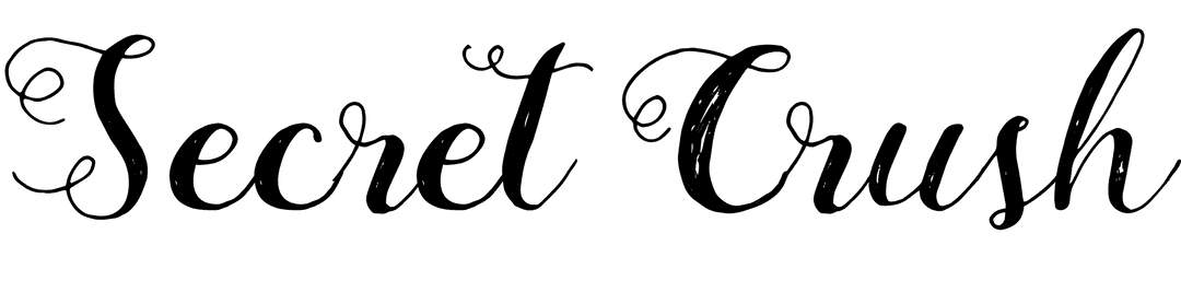 Secret Crush Love Message on Transparent Background