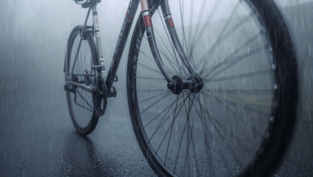 Road Bicycle Agility in Rain Emphasizing Mobility and Adventure