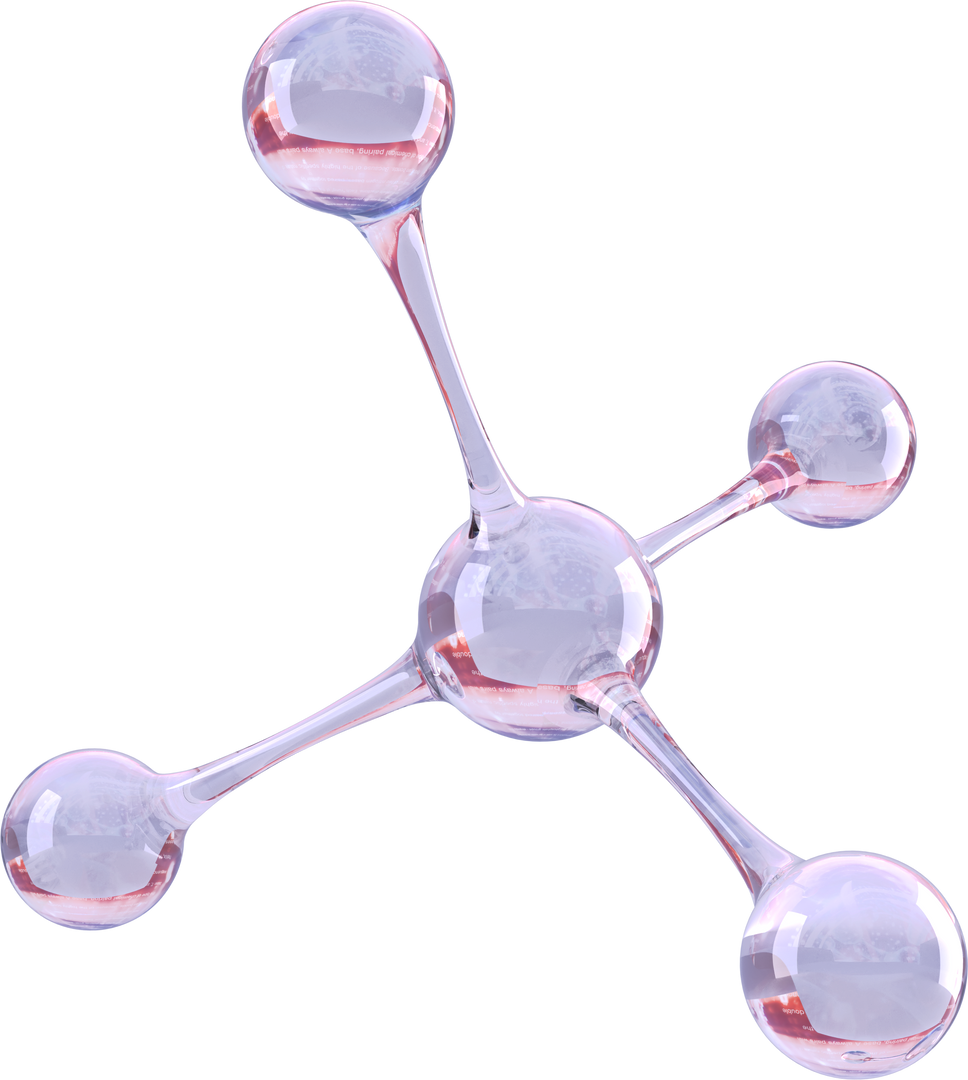 Transparent Abstract Molecular Structure With Glassy Spheres - Download Free Stock Images Pikwizard.com