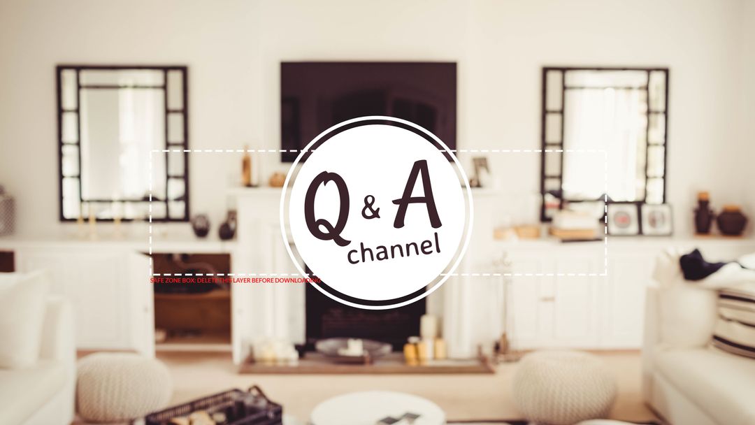 Cozy Living Room TV Channel Q&A Template - Download Free Stock Templates Pikwizard.com