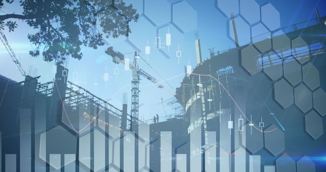 Digital Financial Data Integrated with Urban Skyscraper Construction